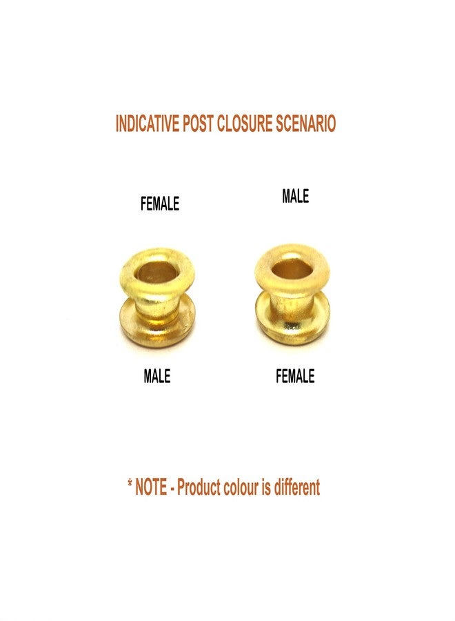 Nimida™ Multipurpose Male Female Eyelet Grommet of Brass | Colour - Antique Brown | Medium Size | 400 Pairs - Image 3